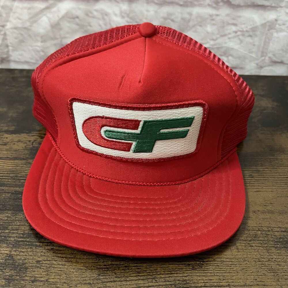 Vintage Consolidated Freightways CF Trucking Red Snapback Hat by Nissan